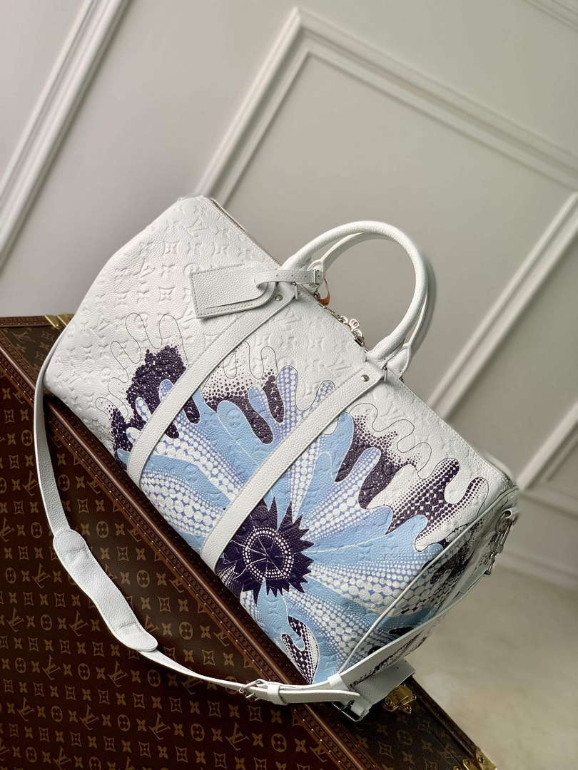 LV M21678 Louis Vuitton LV x YK Keepall Bandouli��re 50 Bag