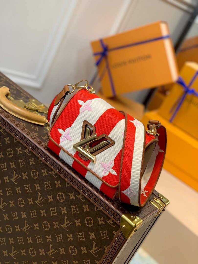 LV M57722 Louis Vuitton M57659 Twist PM Other Leather Shoulder Bag Red