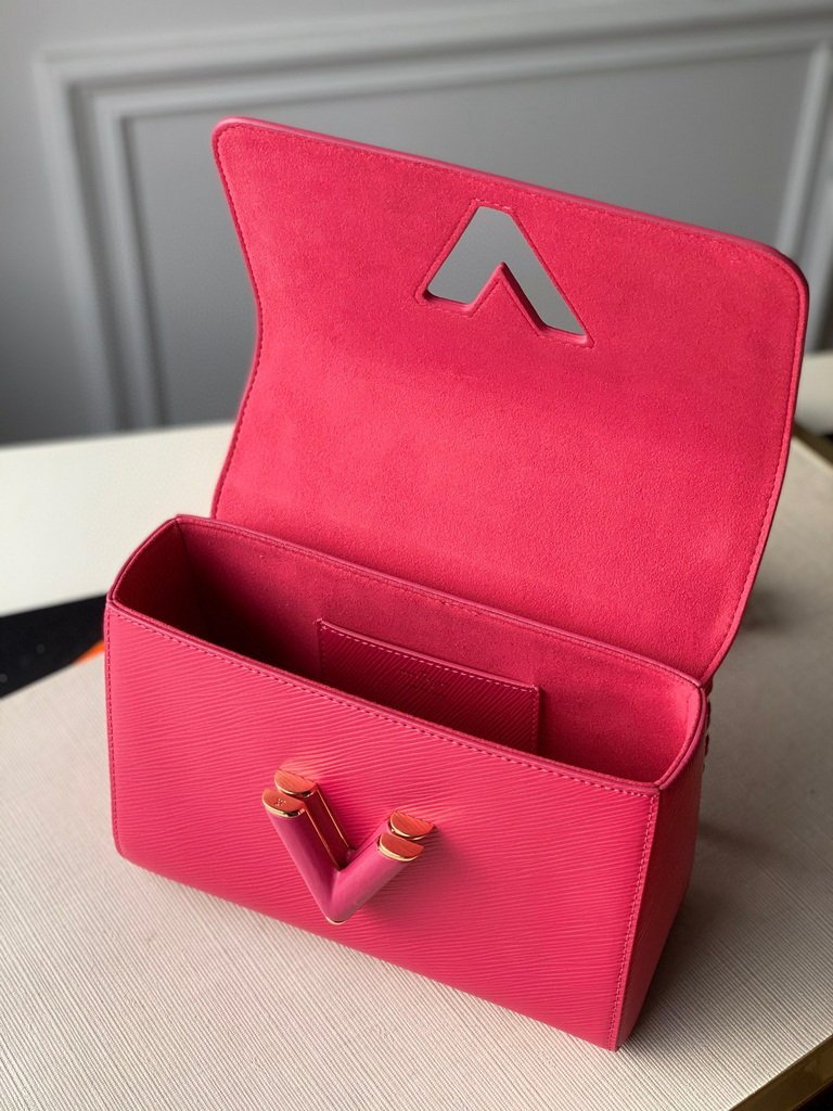 LV M55320 Louis Vuitton M57517 Twist MM shoulder Epi bag Plum