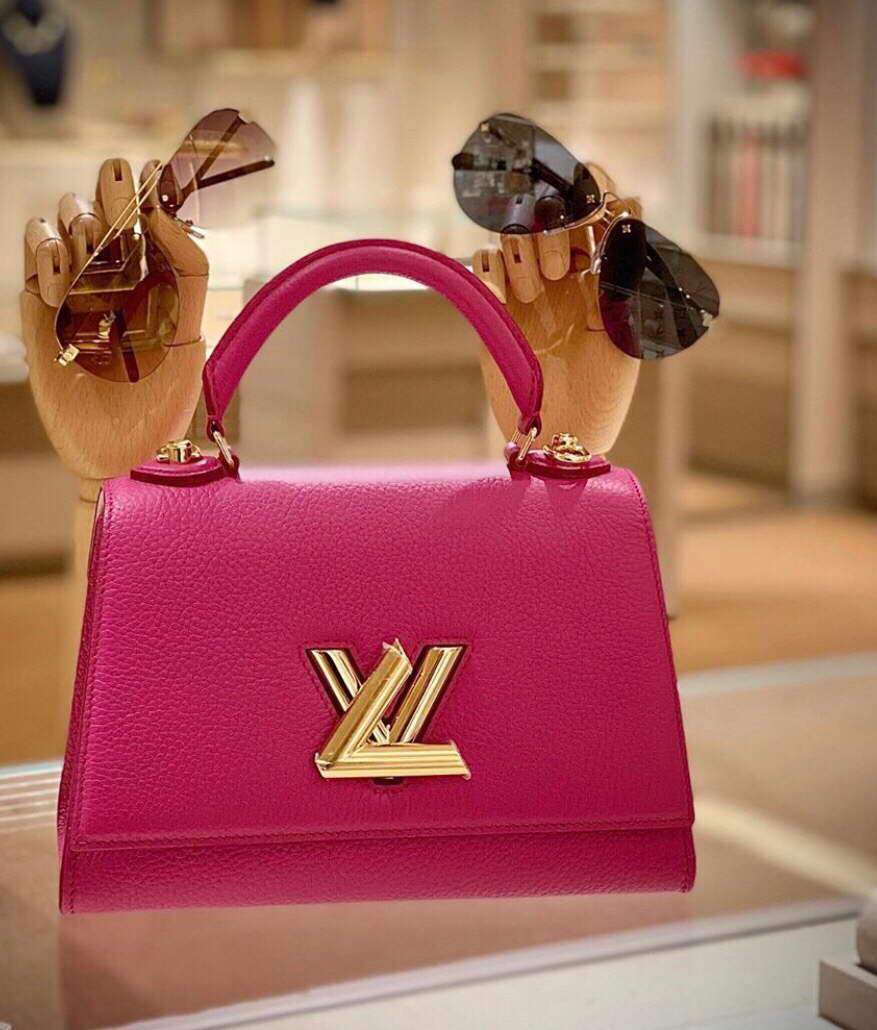 LV M57096 Louis Vuitton Twist one Handle PM M57093 Taurillon Leather Plum