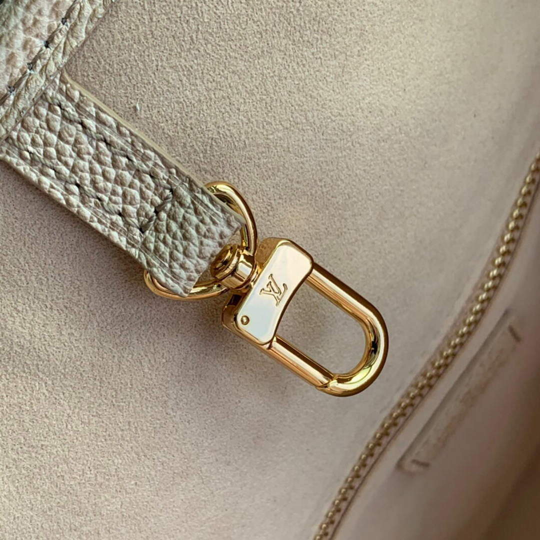LV M46231 Louis Vuitton Neverfull MM Carryall Pale Beige