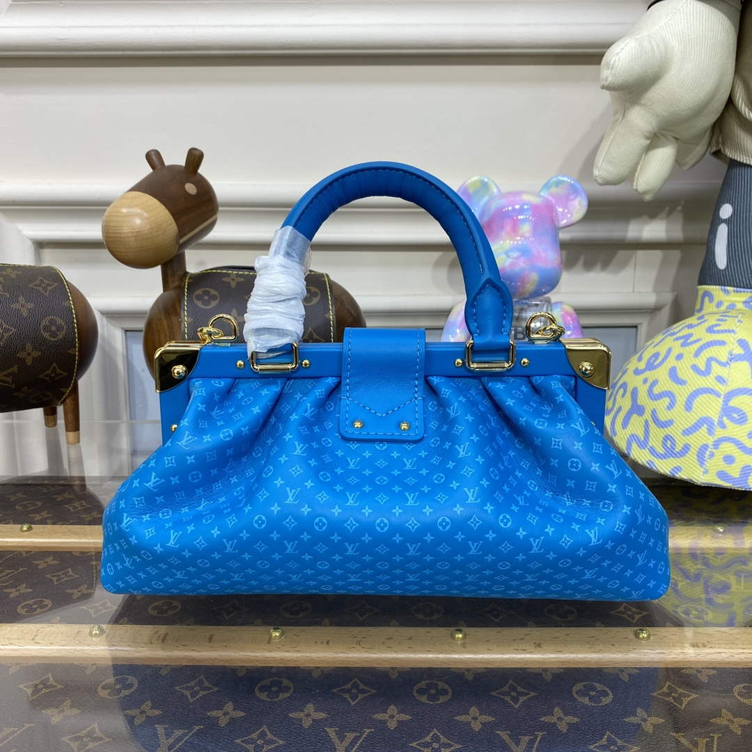 LV M22325 Louis Vuitton Monogram Clutch Blue