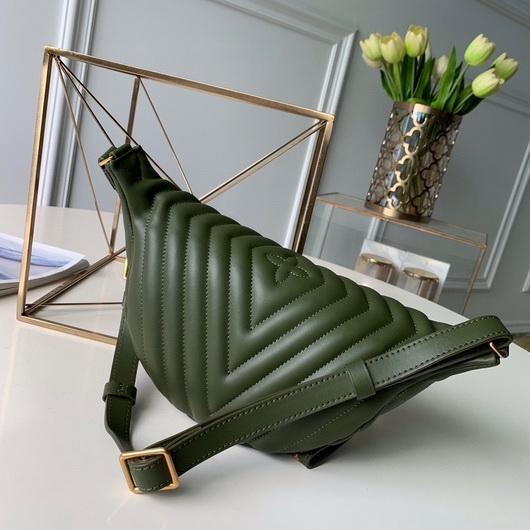 LV M53861 Louis Vuitton New Wave Leather Bumbag M55528 Green