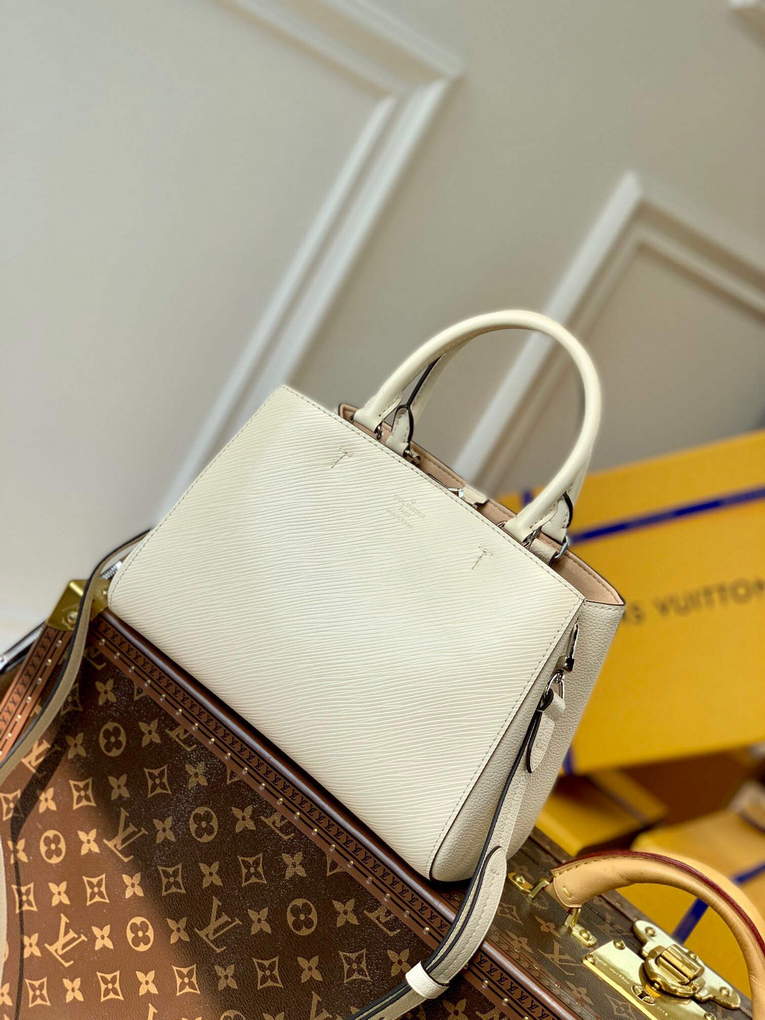 LV M20520 Louis Vuitton Marelle Tote BB Quartz White