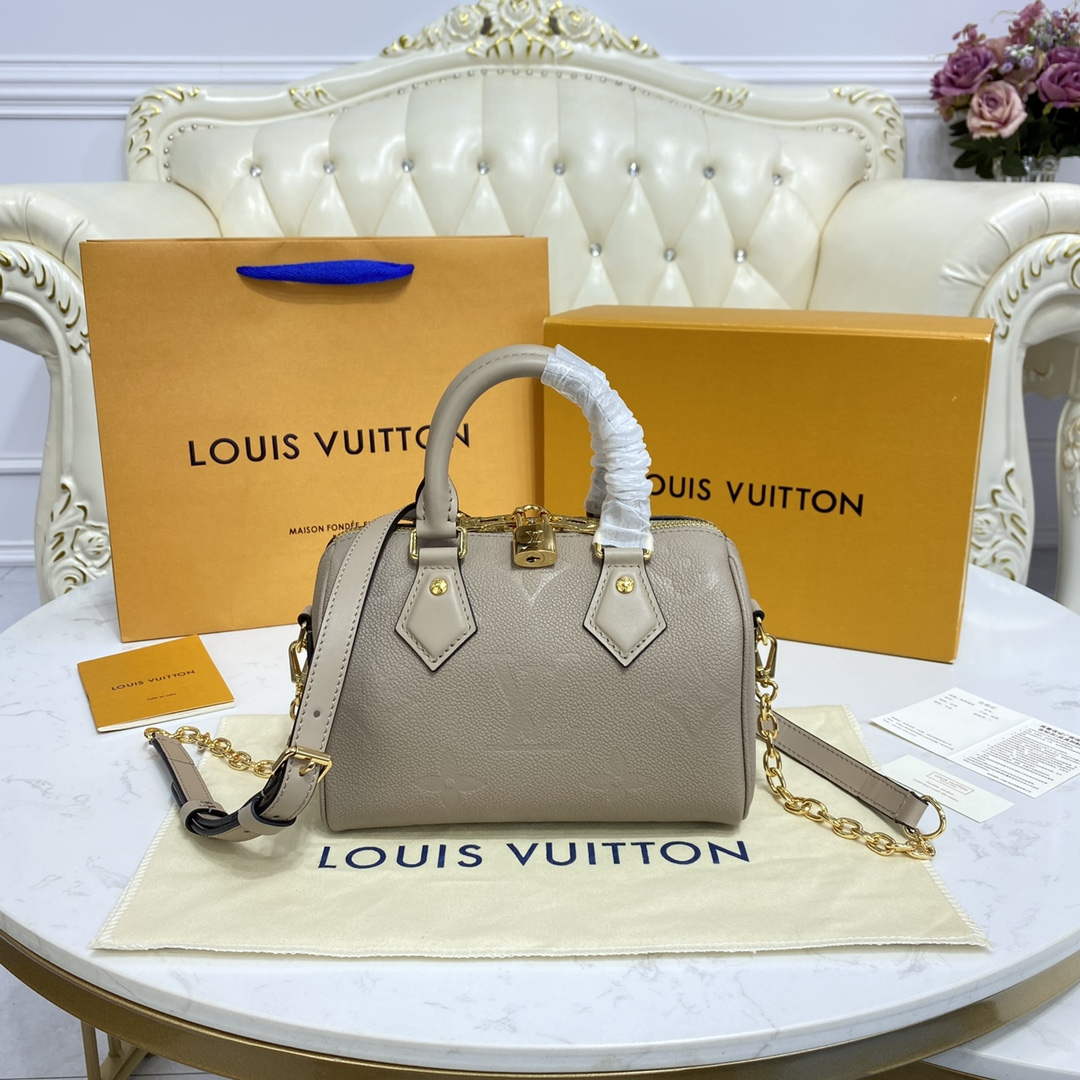 LV M58953 Louis Vuitton Speedy Bandouli��re 20 Bag Cr��me Beige