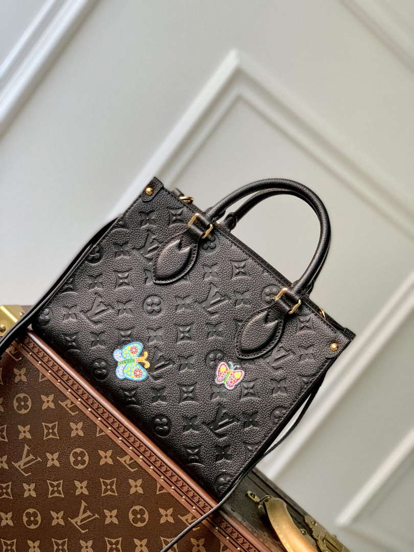 LV M21732 Louis Vuitton LV x YK OnTheGo PM Bag Black