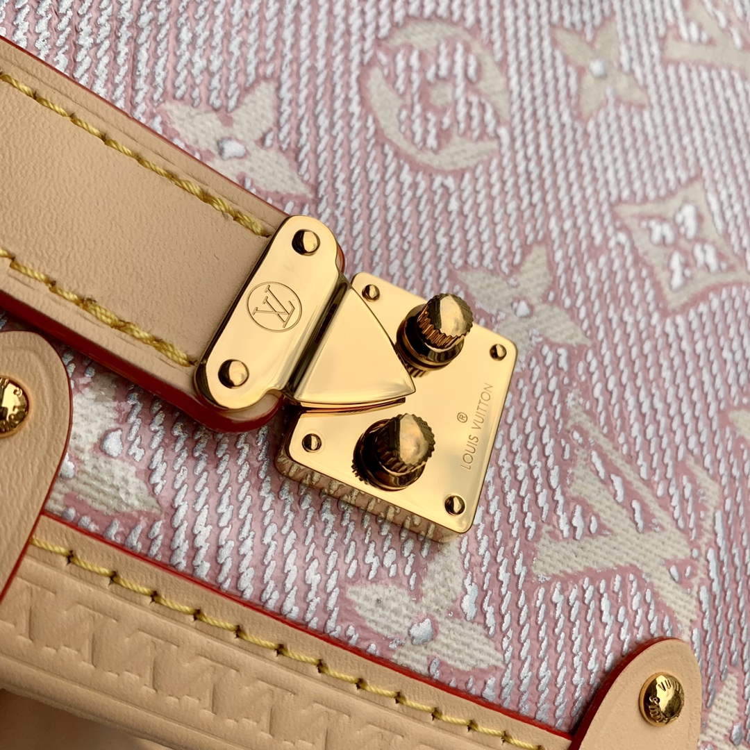 LV M22842 Louis Vuitton Side Trunk Handbag Pink