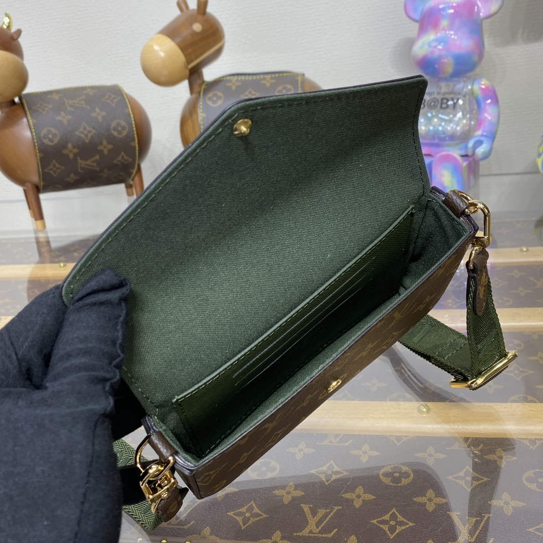 LV M80091 Louis Vuitton F��licie Strap   Go Bag Khaki Green