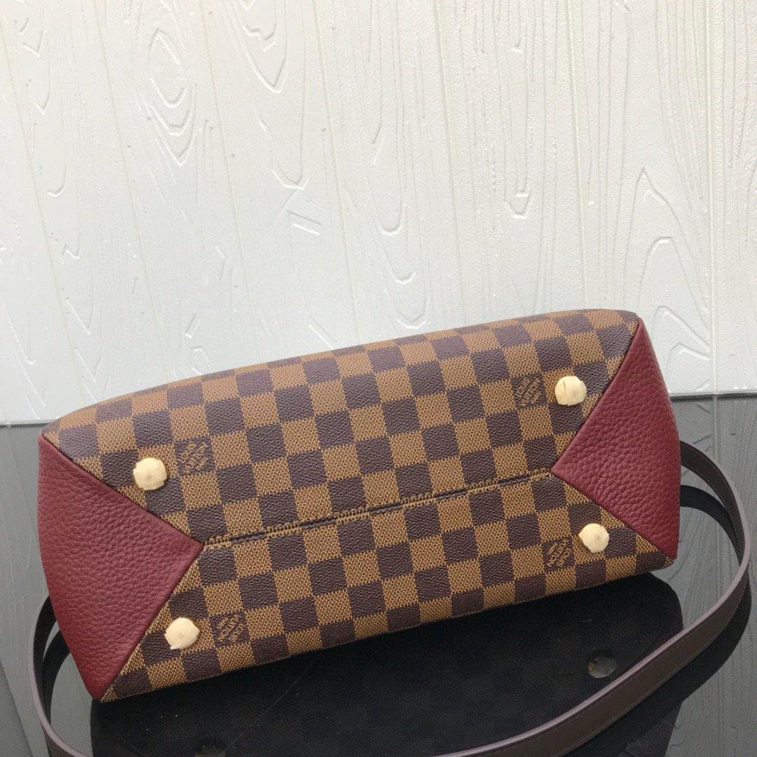 LV N44020 Louis Vuitton Brittany BB Tote Damier Ebene N41675 Wine Red