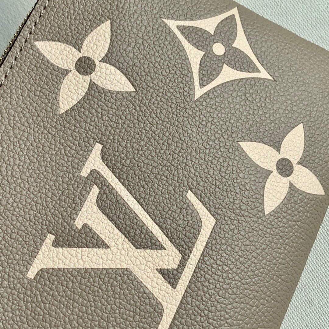 LV M69203 Louis Vuitton Double Zip Pochette Monogram Gray