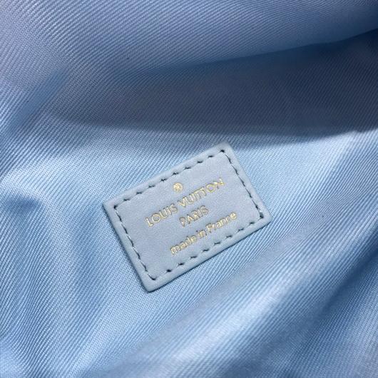 LV M55331 Louis Vuitton New Wave Leather Bumbag M53861 Light Blue
