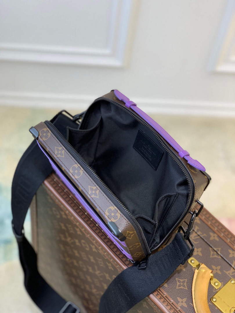 LV M46264 Louis Vuitton Handle Soft Trunk Bag Purple