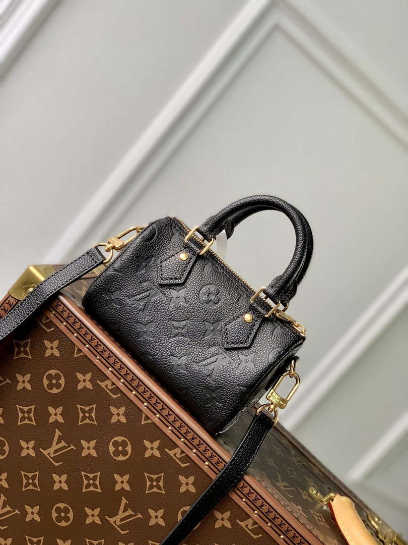 LV M82450 Louis Vuitton Nano Speedy Bag Black