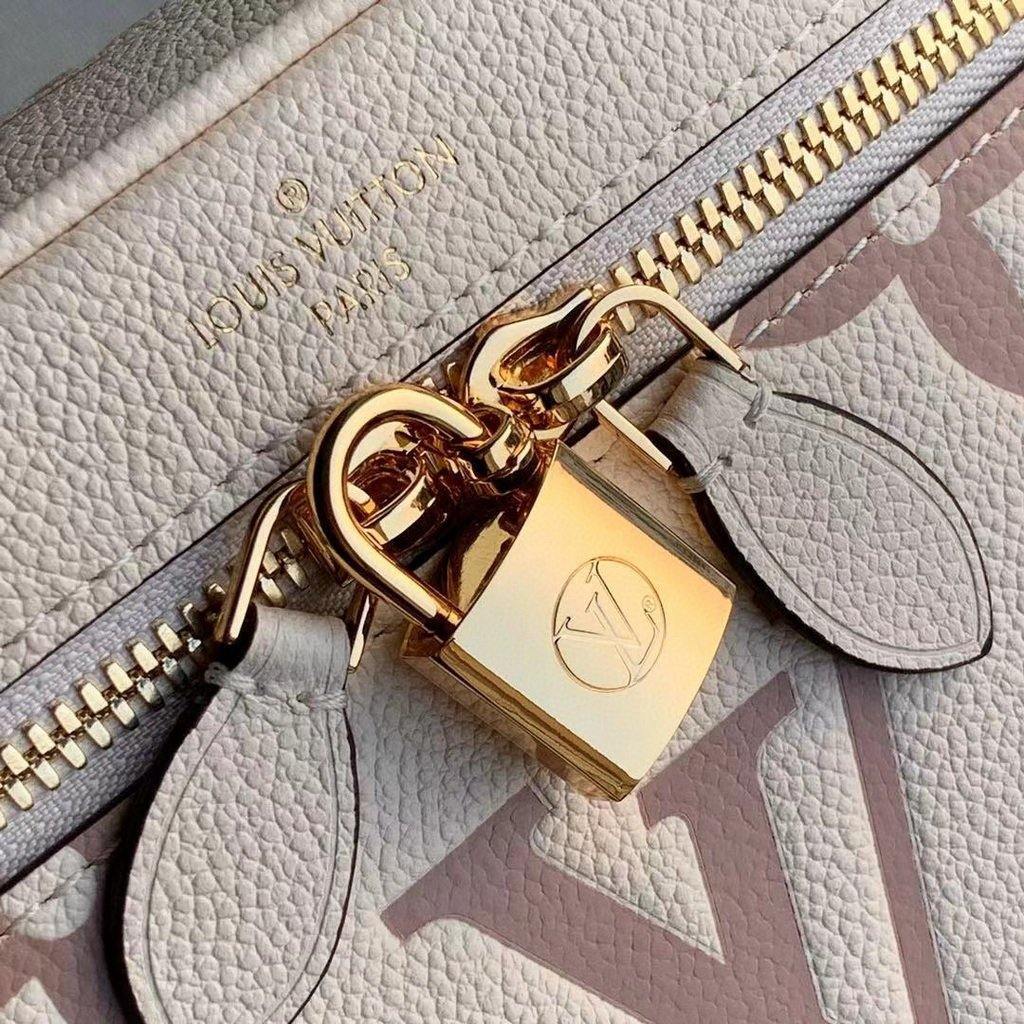 LV M45599 Louis Vuitton Vanity Pm Monogram Empreinte Leather M45608 Cream