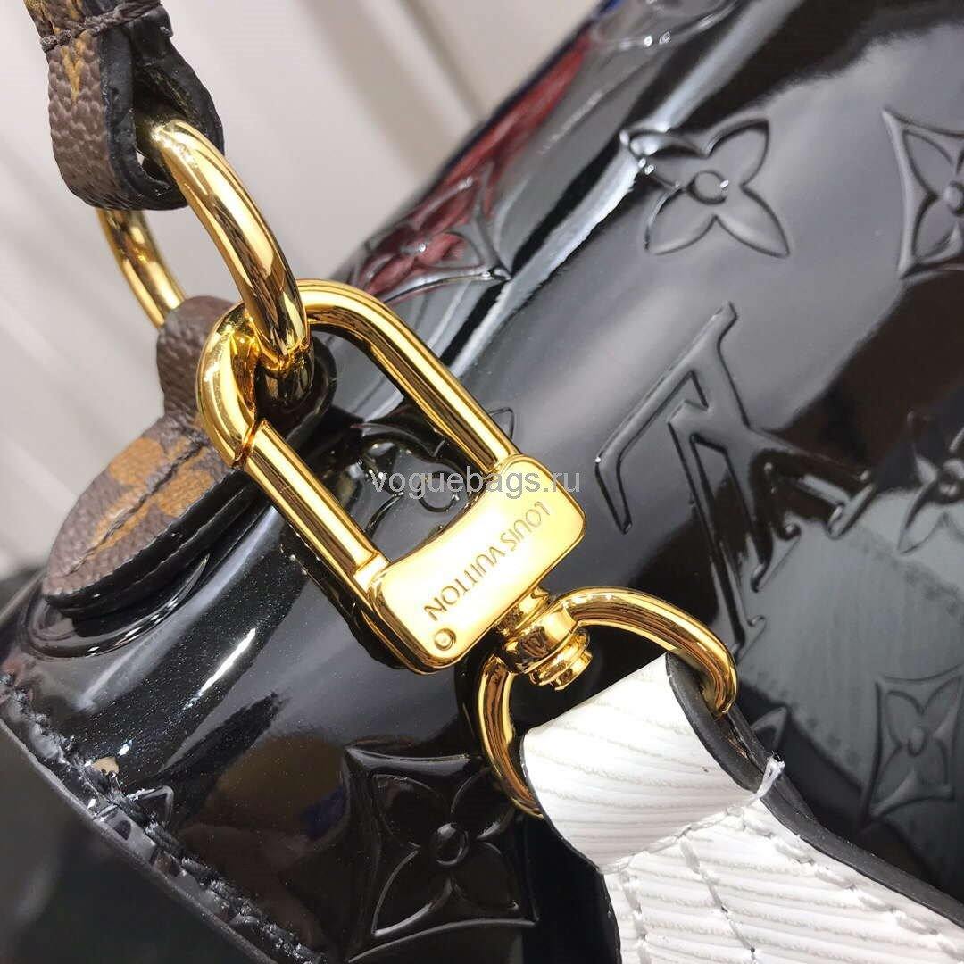LV M90375 Louis Vuitton Spring Street Monogram Vernis Bag M90514 Black