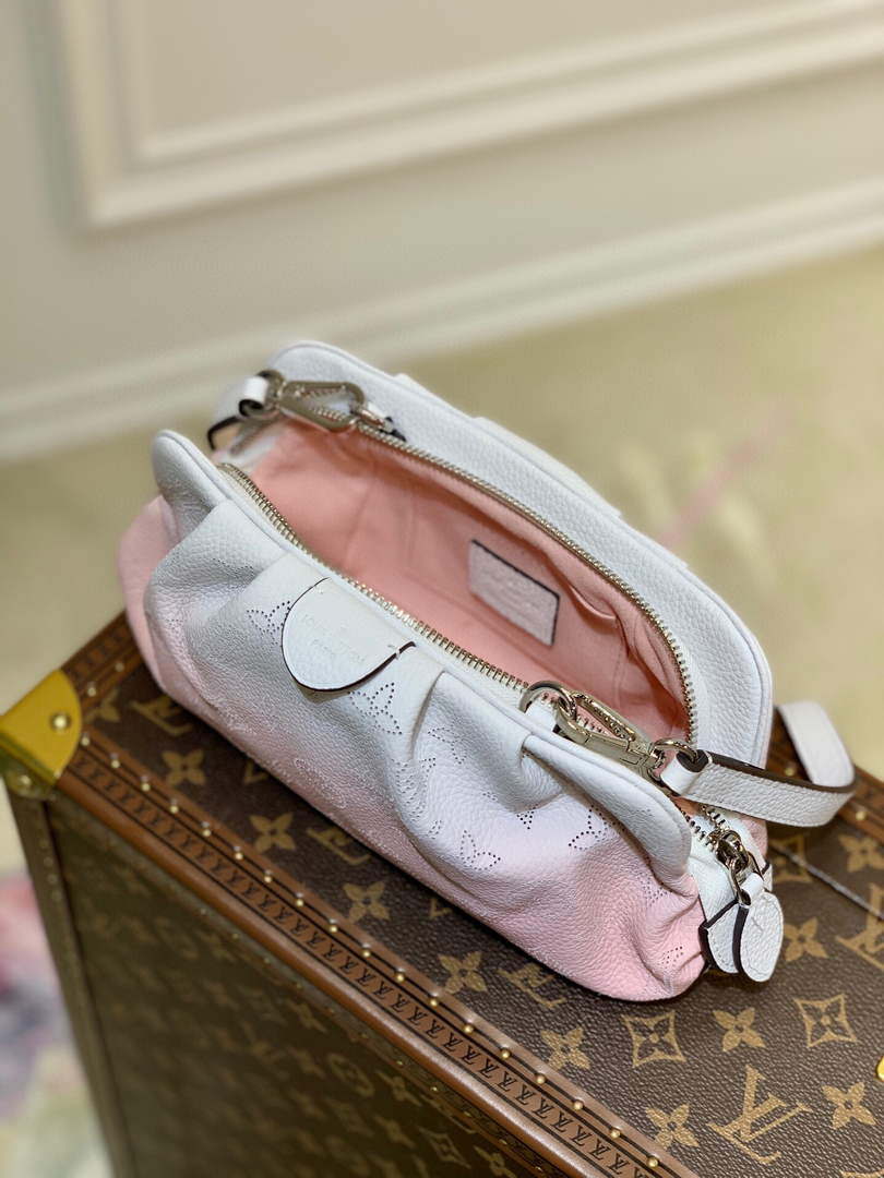 LV M80497 Louis Vuitton Scala Mini Pouch Bag Beige and Pink