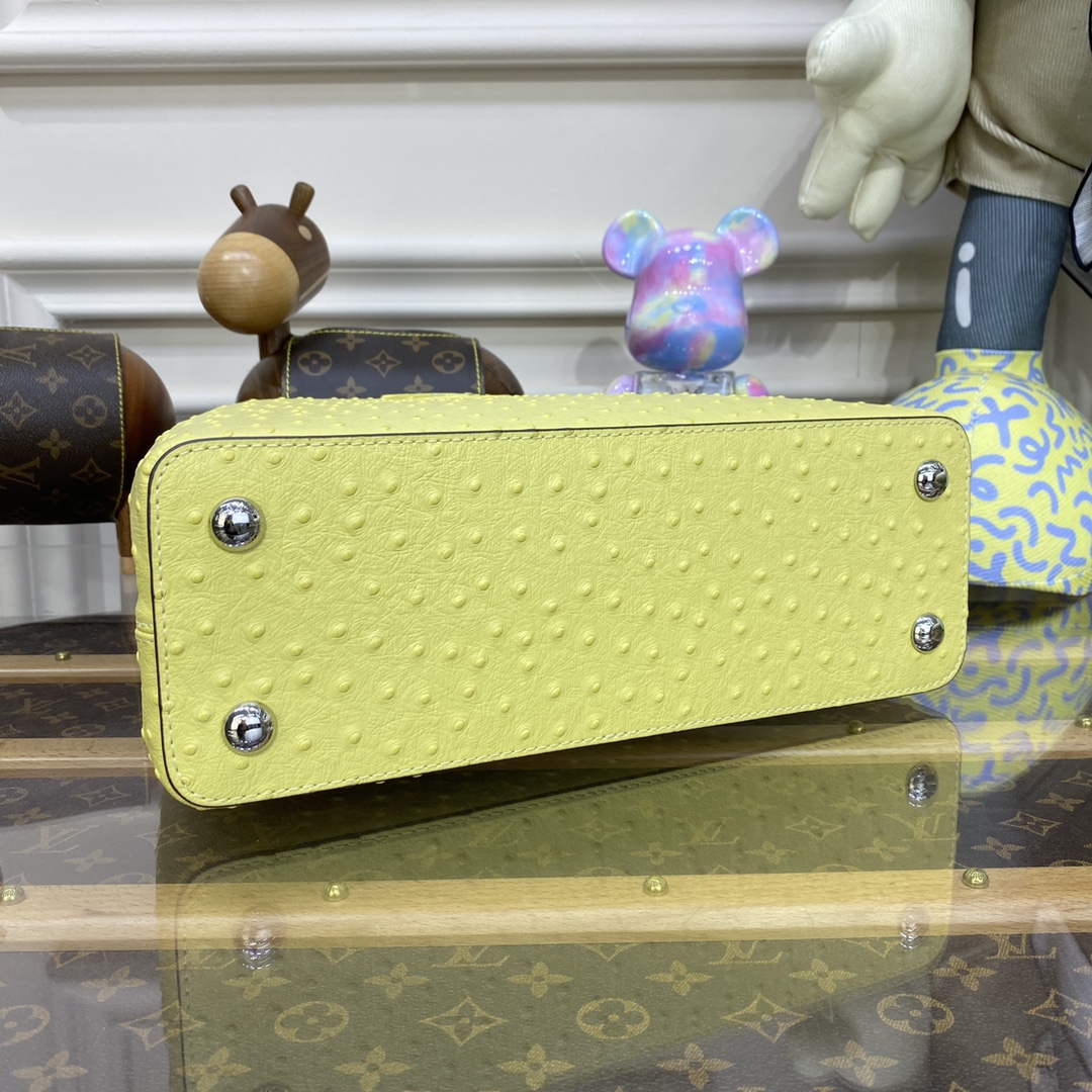 LV N81279 Louis Vuitton Capucines MM Handbag lemon yellow