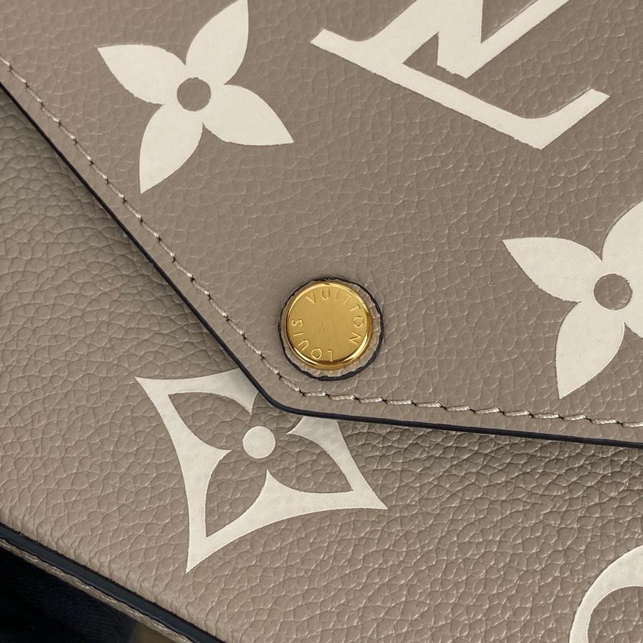 LV M69977 Louis Vuitton M80482 Game on Felicie Pochette Bag Gray and Cream