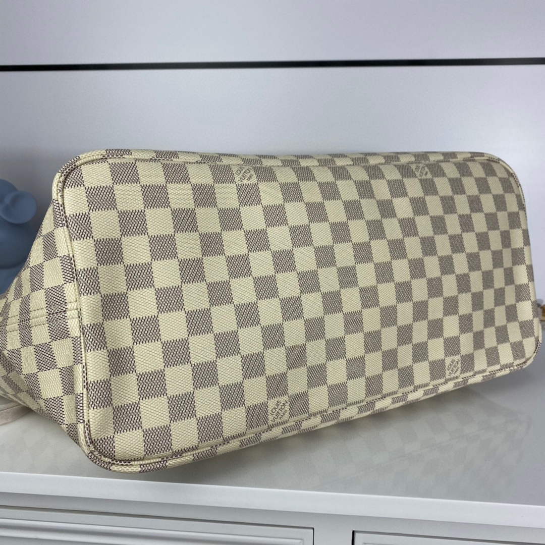 Louis Vuitton LV N41360 Neverfull GM Damier Azur Beige