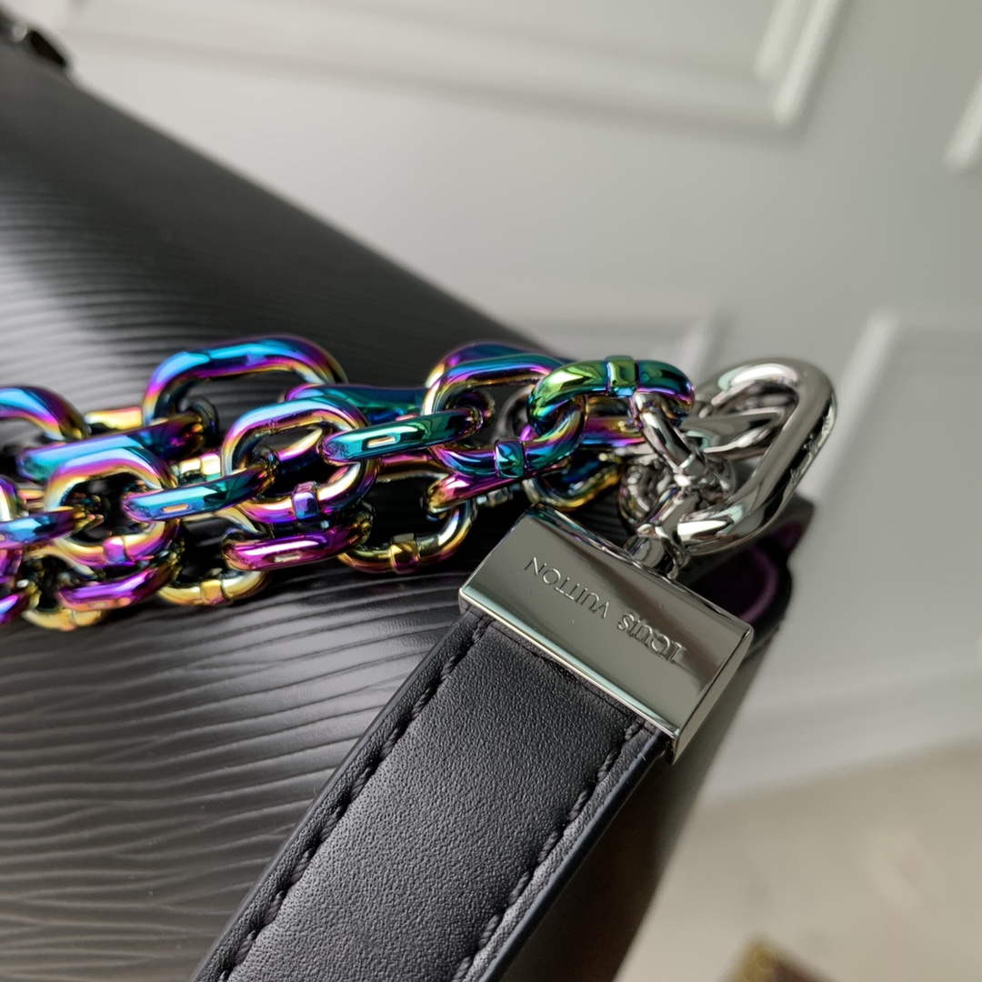 LV M22028 Louis Vuitton Twist MM Bag Epi Leather Black