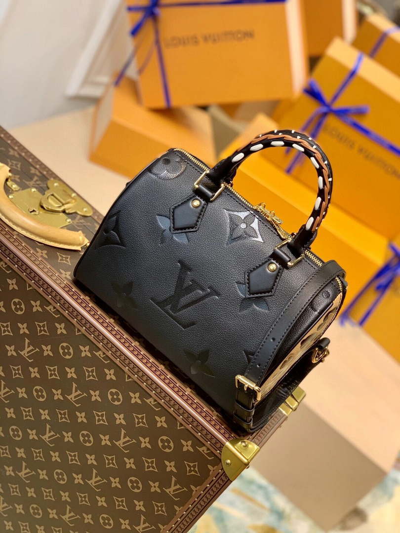 Louis Vuitton LV M58524 Speedy Bandouli��re 25 Handbag Black