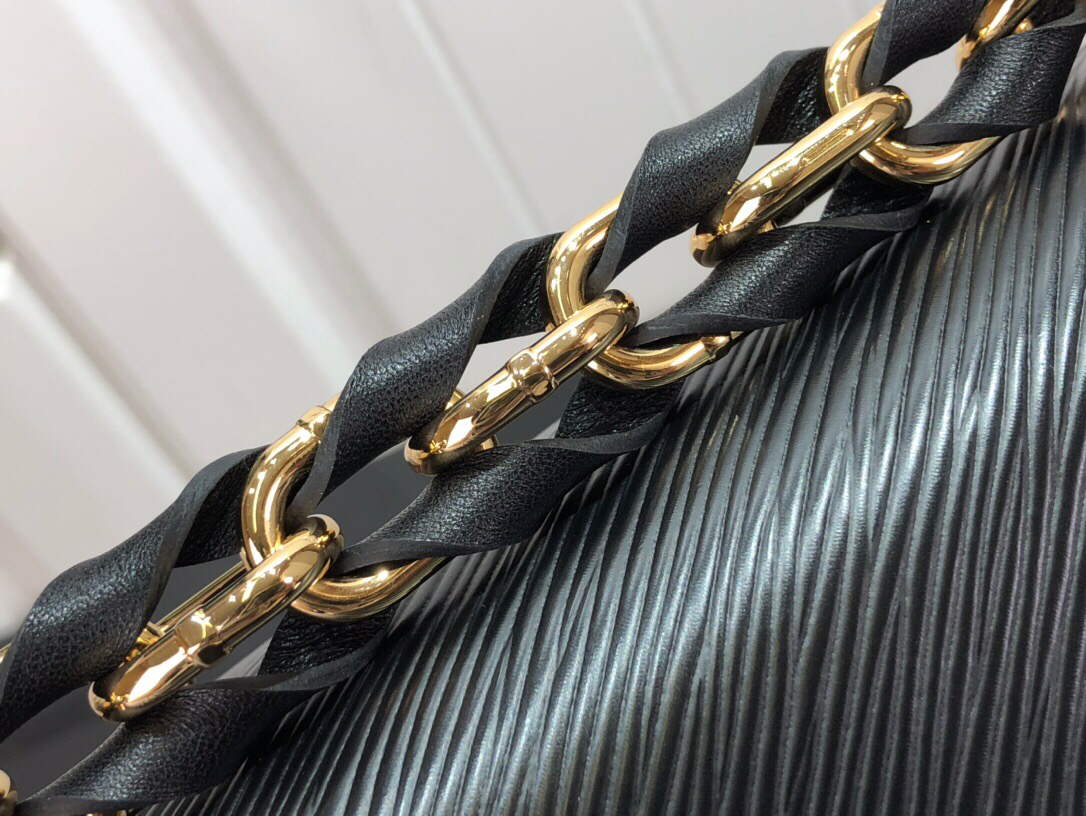 LV M53754 Louis Vuitton Twist MM Epi Grained Cowhide Leather Black