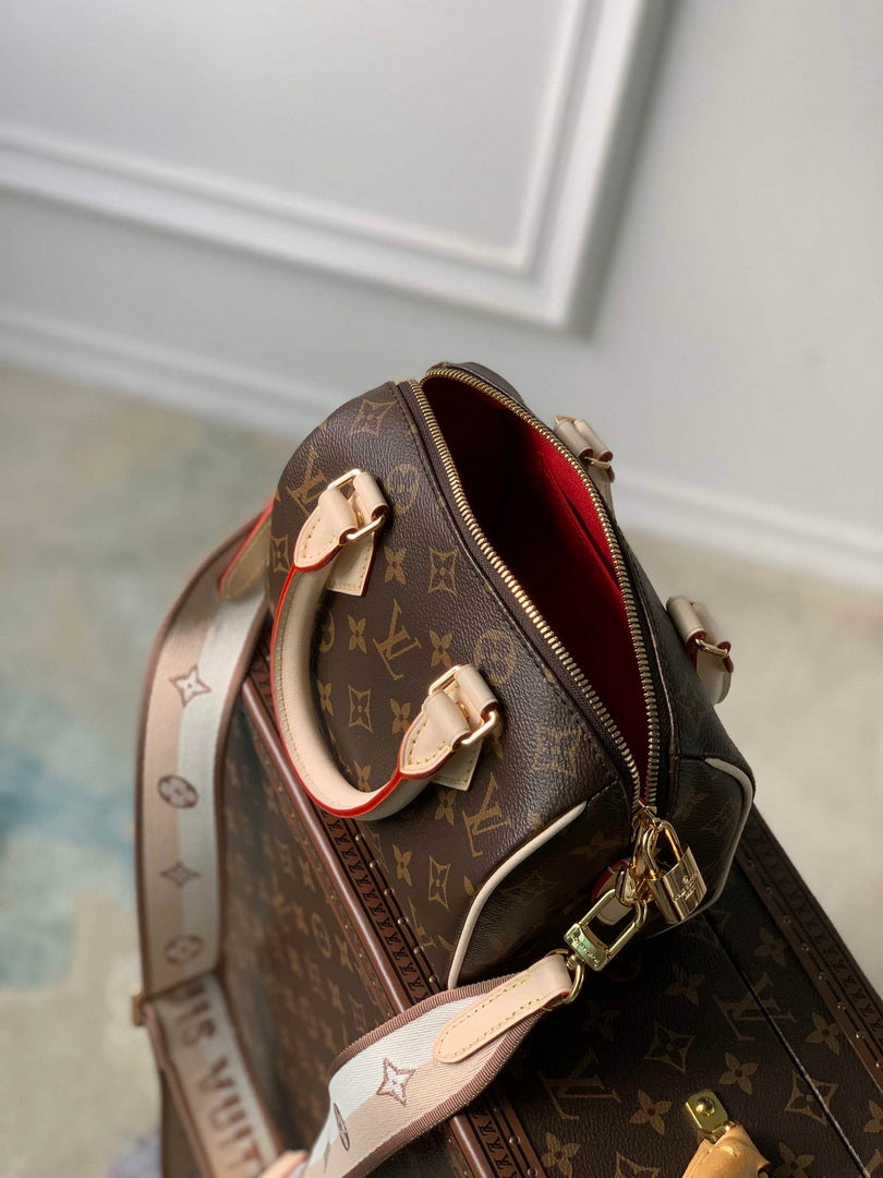 LV M46222 Louis Vuitton Speedy Bandouli��re 20 Beige