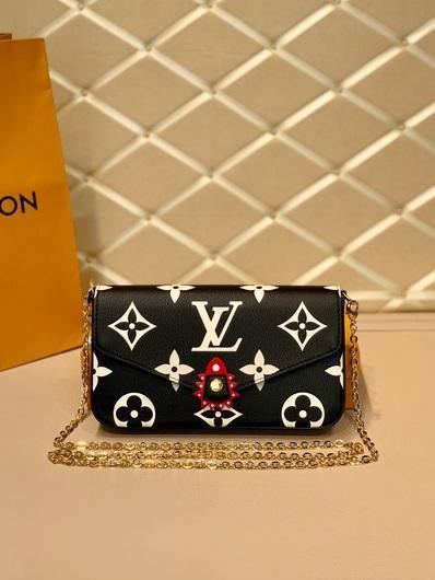 LV M69515 Louis Vuitton Crafty F��licie Pochette Black
