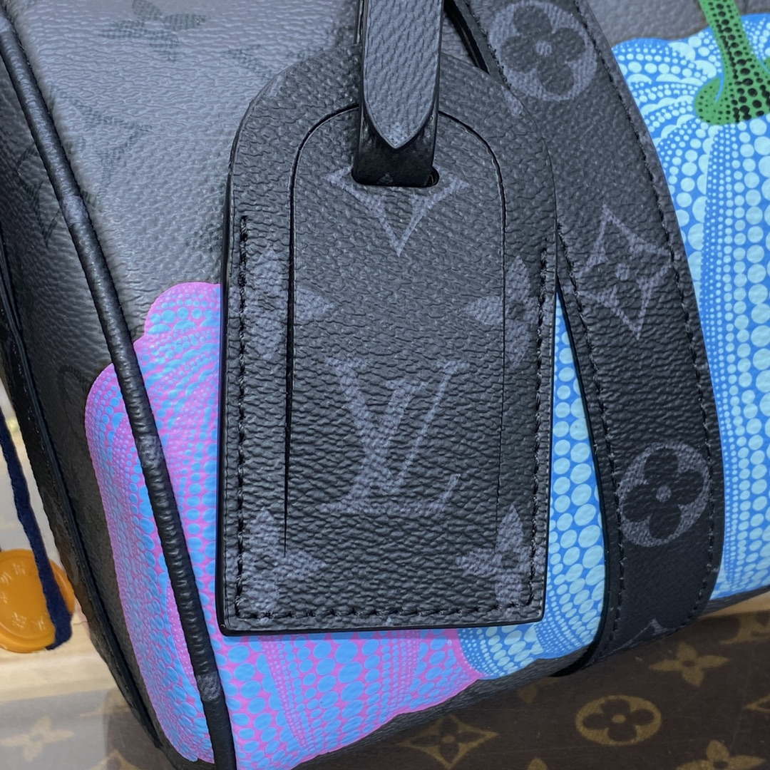 LV M46437 Louis Vuitton LV x YK Keepall 25 Bag Monogram Eclipse