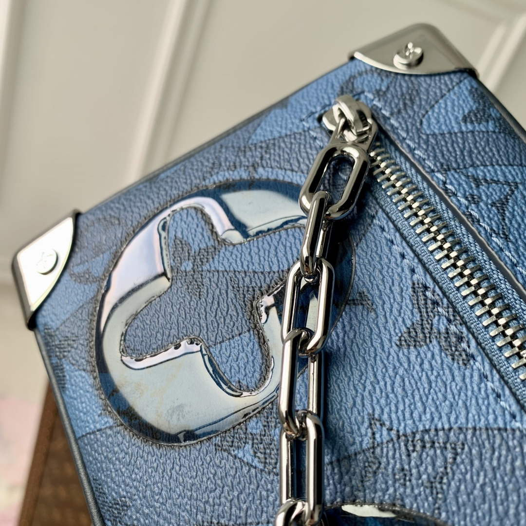 LV M22588 Louis Vuitton Mini Soft Trunk Bag Abyss Blue