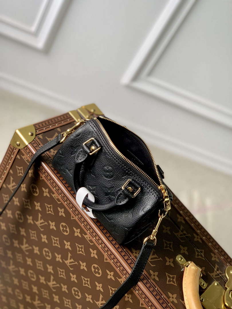 LV M82450 Louis Vuitton Nano Speedy Bag Black