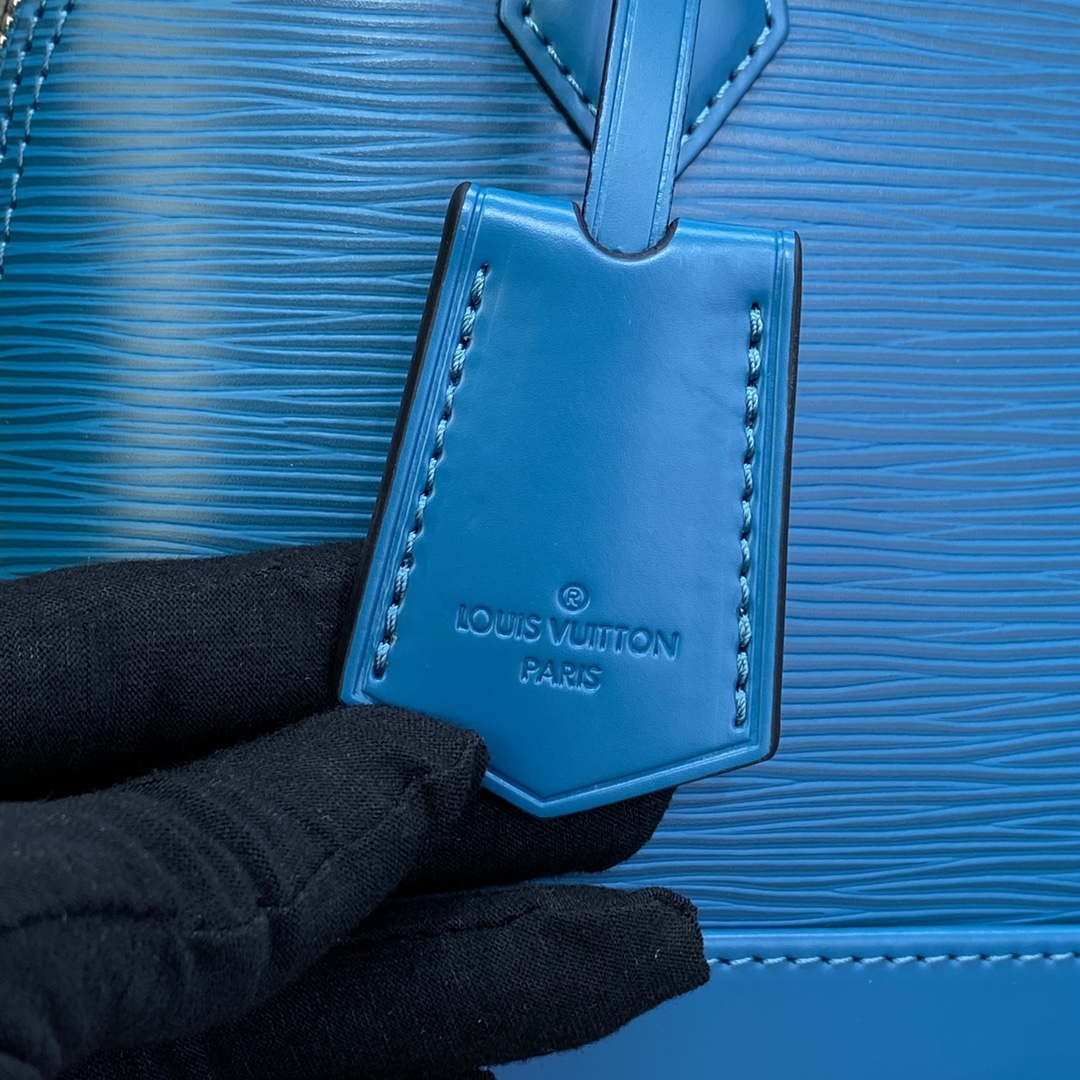 LV M20609 Louis Vuitton Alma BB Epi Handbag Turquoise Green