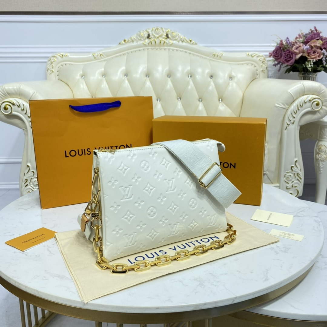 LV M20378 Louis Vuitton Coussin PM Bag White
