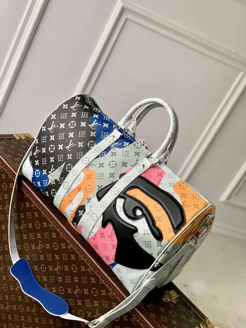 LV M23160 Louis Vuitton Keepall Bandouli��re 45 Multicolor