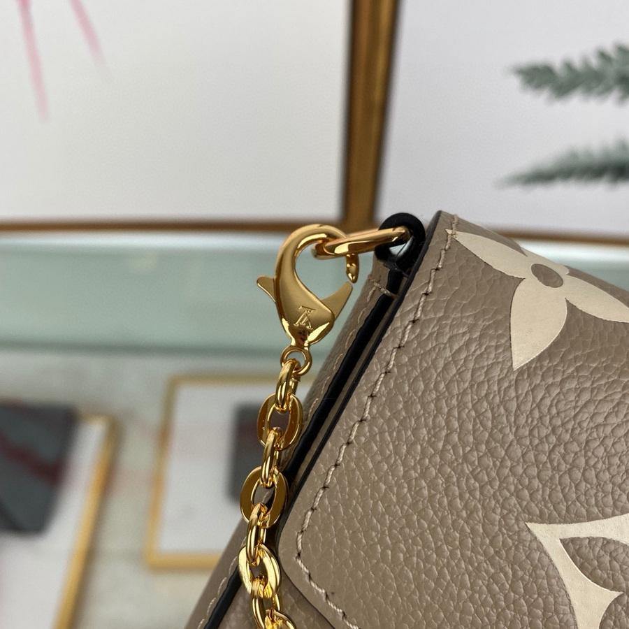 LV M69977 Louis Vuitton M80482 Game on Felicie Pochette Bag Gray and Cream