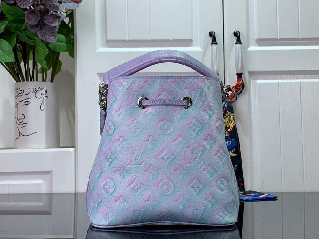 LV M46173 Louis Vuitton NONO BB Bucket Bag Lilas Purple