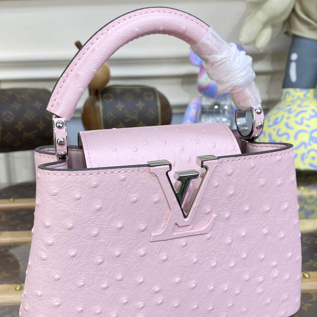 LV N81279 Louis Vuitton Capucines Mini Handbag Rose Calypso