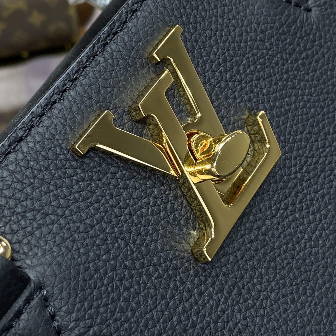 LV M22311 Louis Vuitton Lock   Go Handbag Black