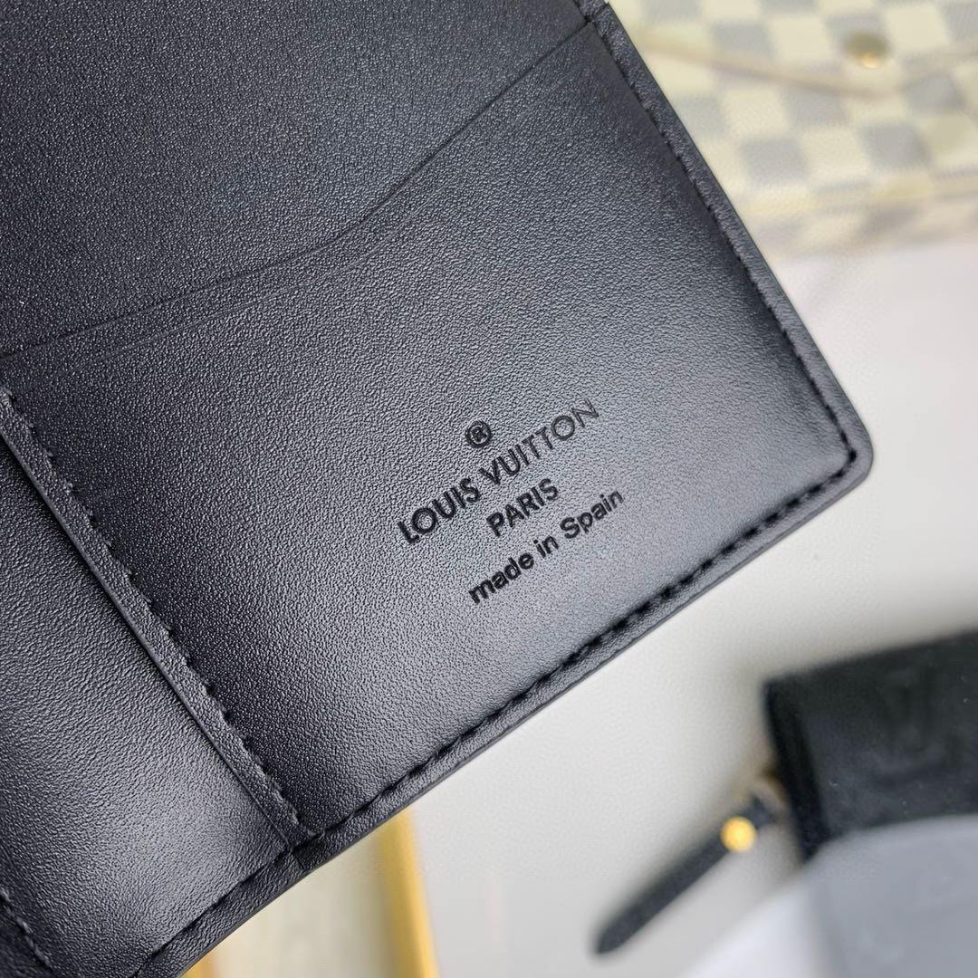 LV N63322 Louis Vuitton Pocket Organizer Damier infini M60111 Black