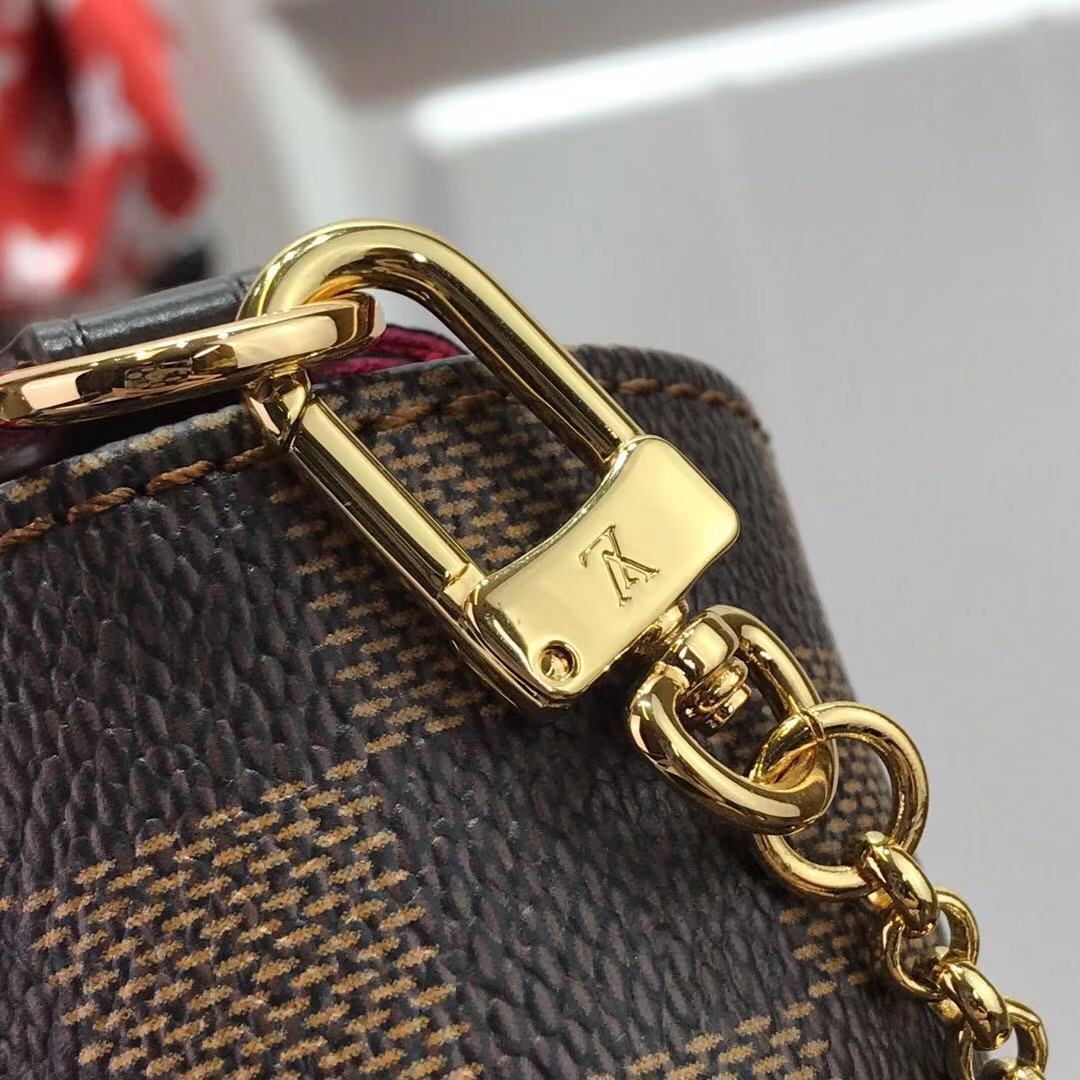 LV M40718 Louis Vuitton Favorite Mm M40717 Handbag Damier Ebene Canvas
