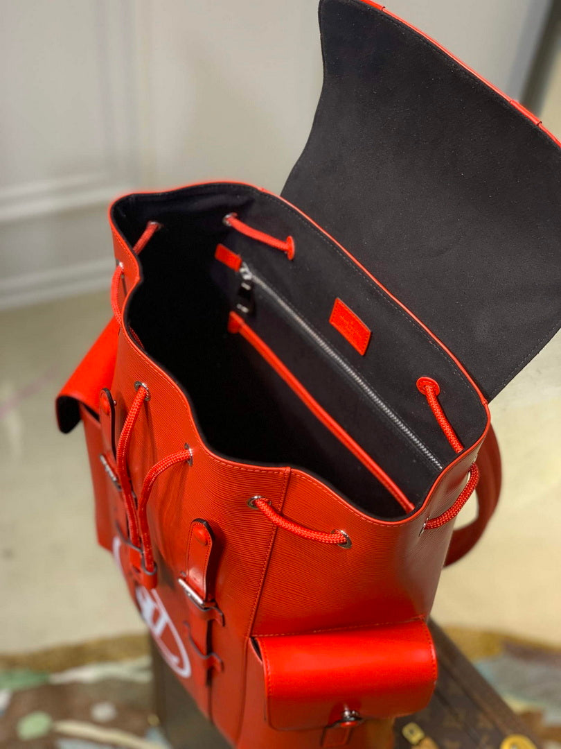 LV M41379 Louis Vuitton LV x Supreme Backpack Orange