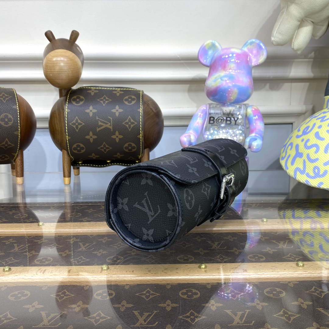 LV M43385 Louis Vuitton 3 Watch Case Monogram Eclipse