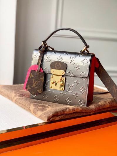 LV M90502 Louis Vuitton M90505 Spring Street Bag Silver Plum