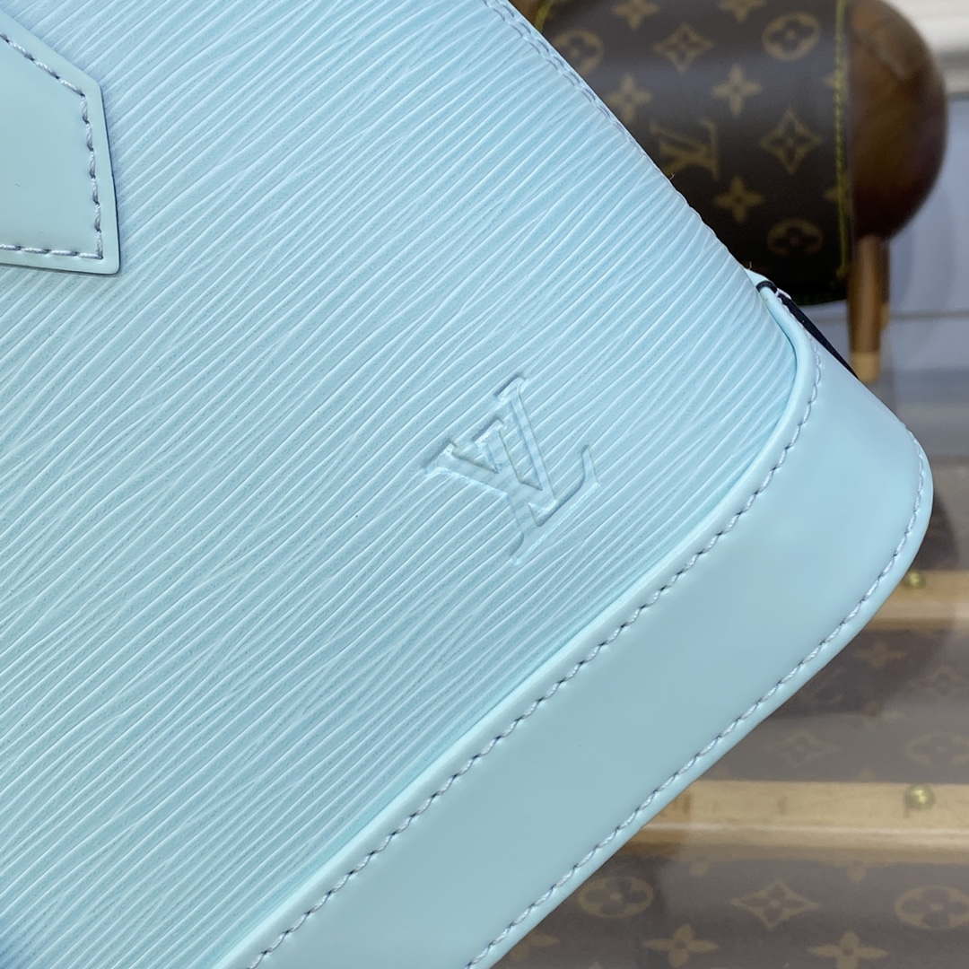 LV M22619 Louis Vuitton Alma BB Epi Handbag Light Blue