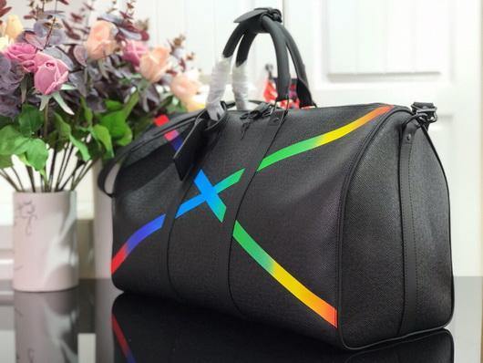 LV M30345 Louis vuitton Keepall bandouliere 50 other leathers Black