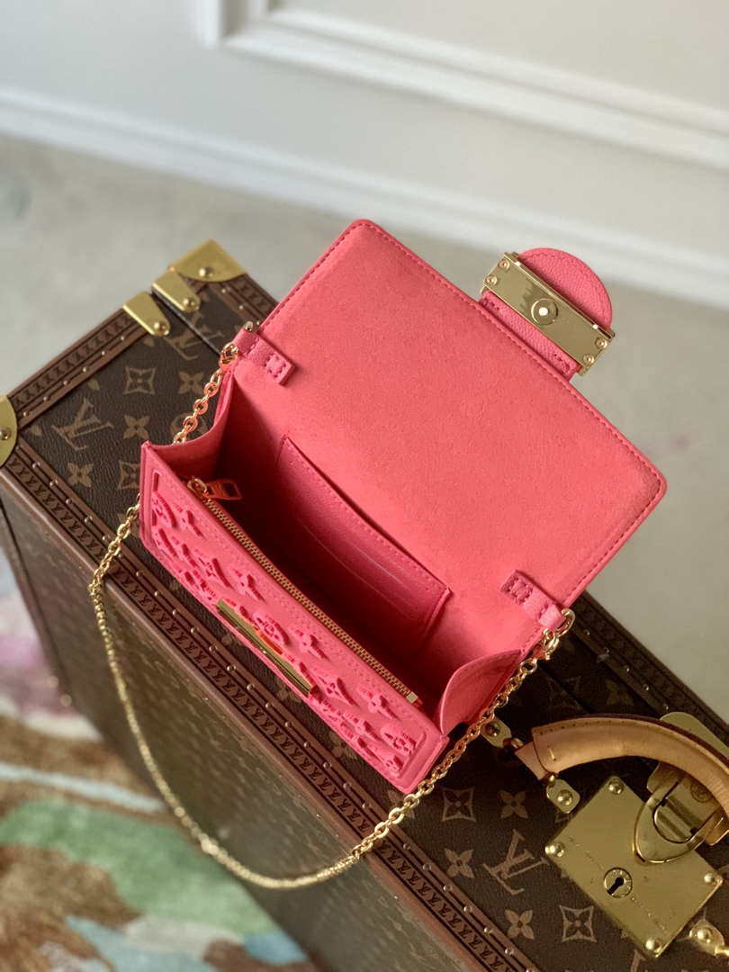 LV M20747 Louis Vuitton Dauphine Mini Bag Monogram Fluo Pink