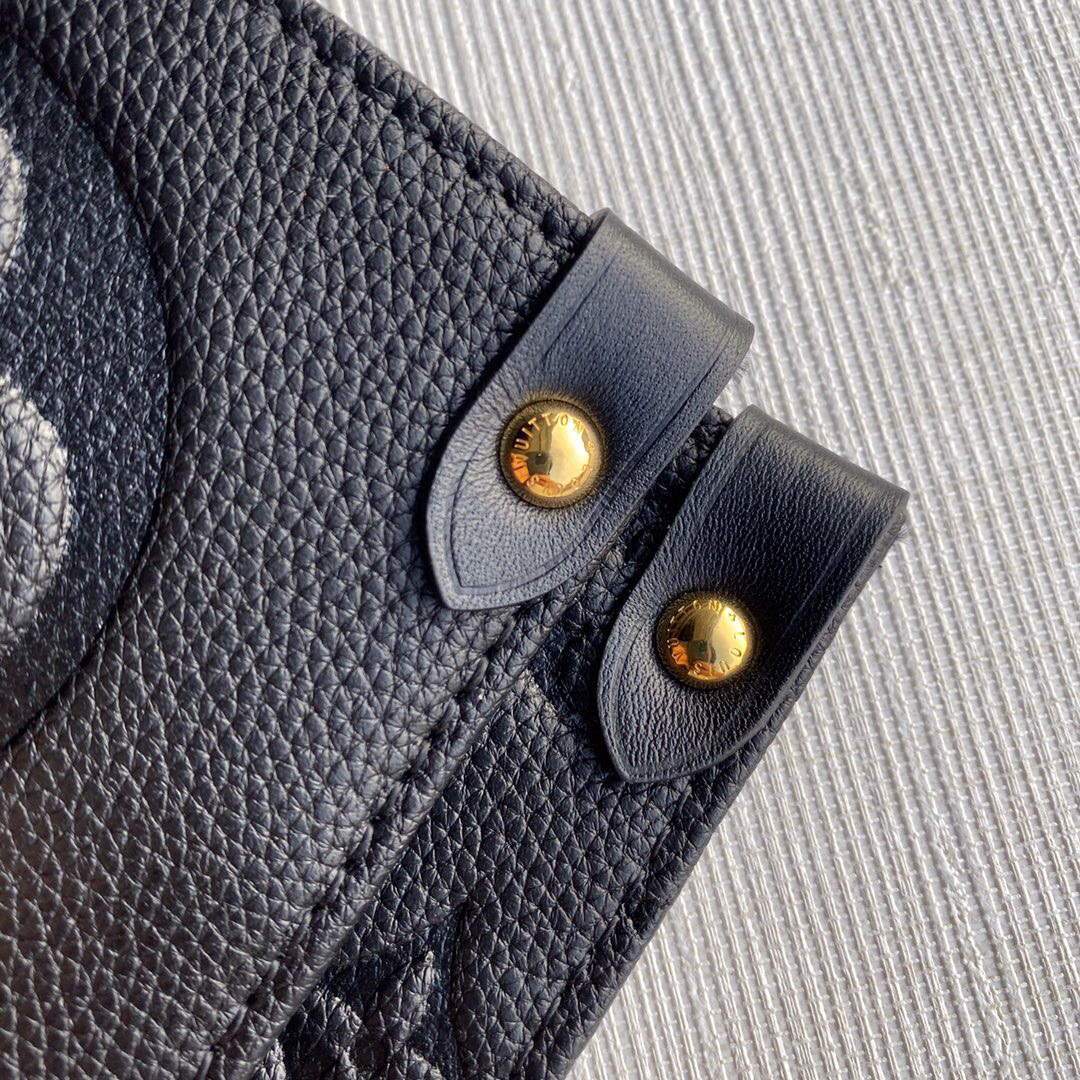 LV M44925 Louis Vuitton Onthego GM M45595 Bag Monogram Empreinte Leather Black