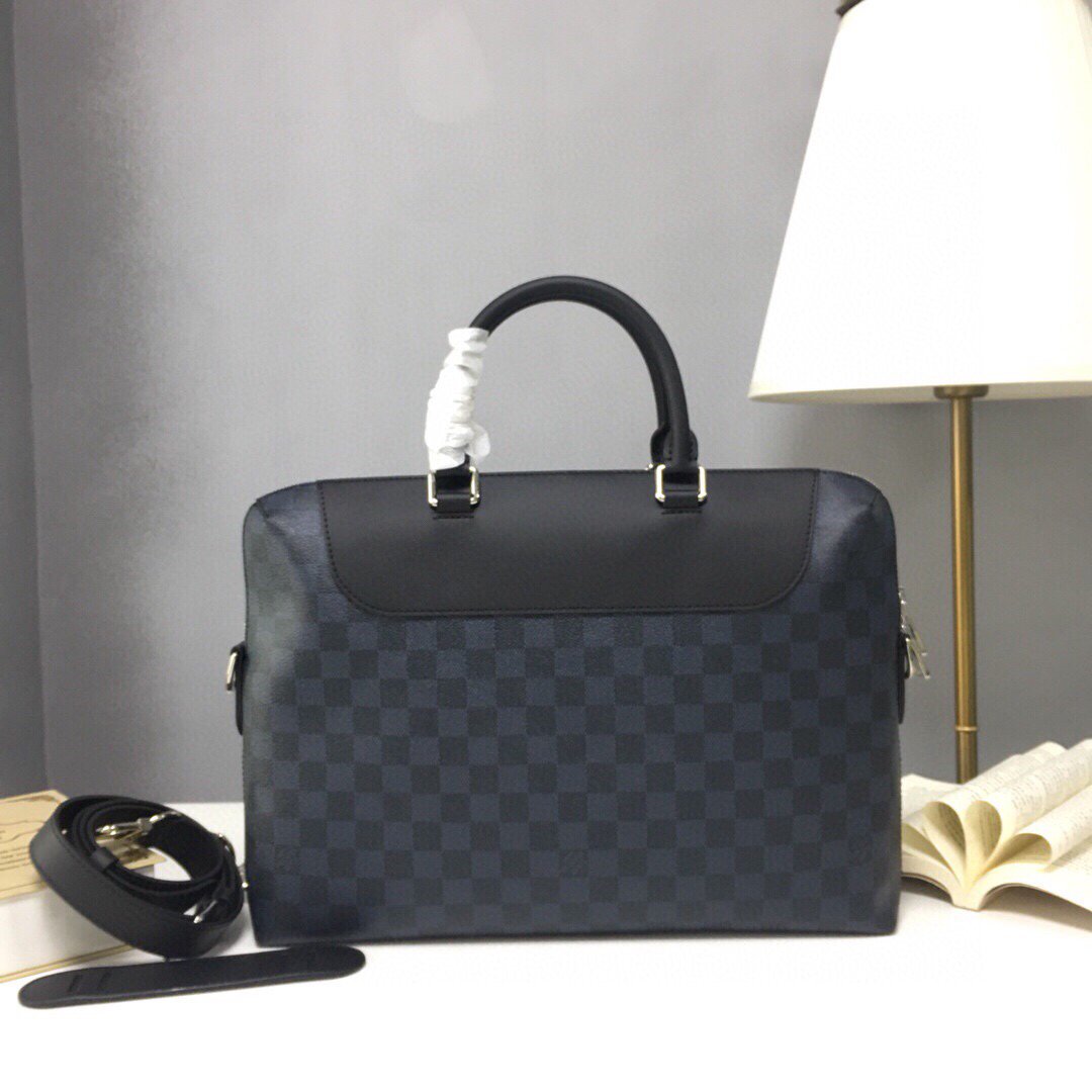 LV N41589 Louis Vuitton Porte Documents Jour Business Bag Damier Cobalt