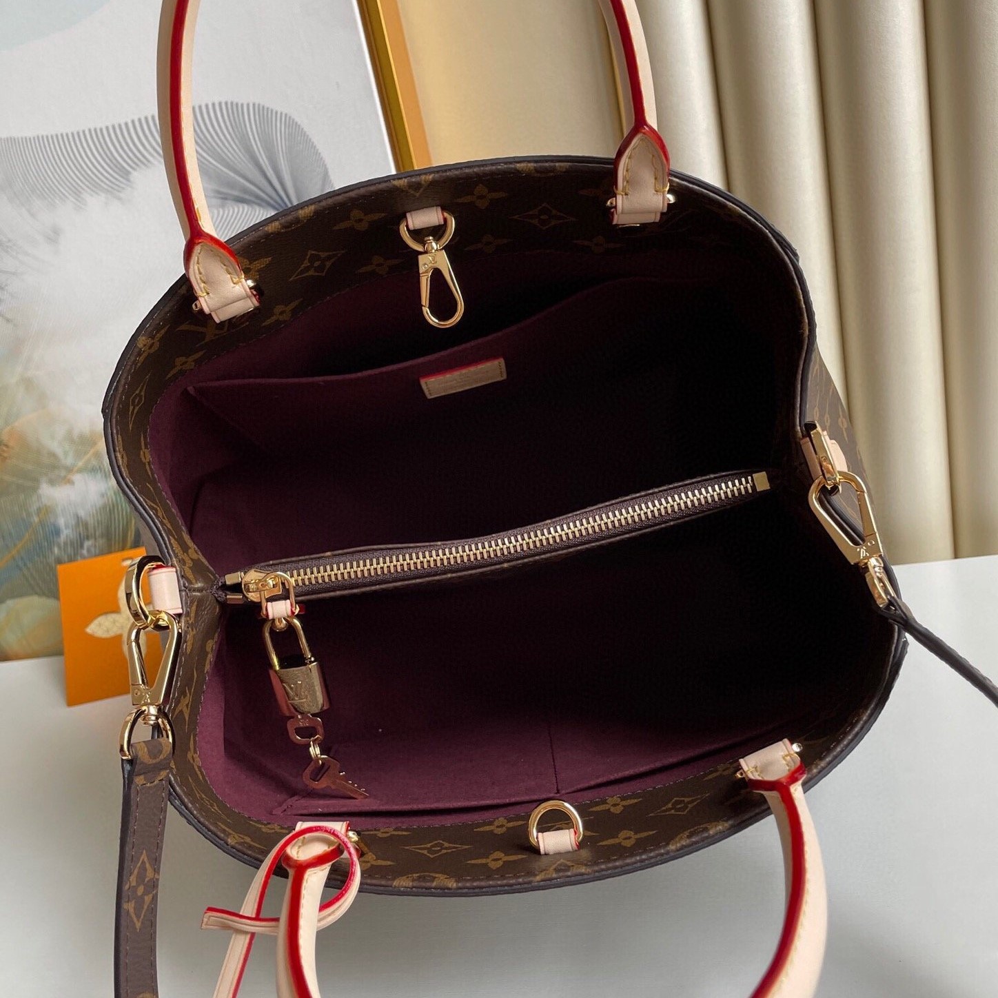 LV M41056 Louis Vuitton Montaigne MM Tote Bag Monogram