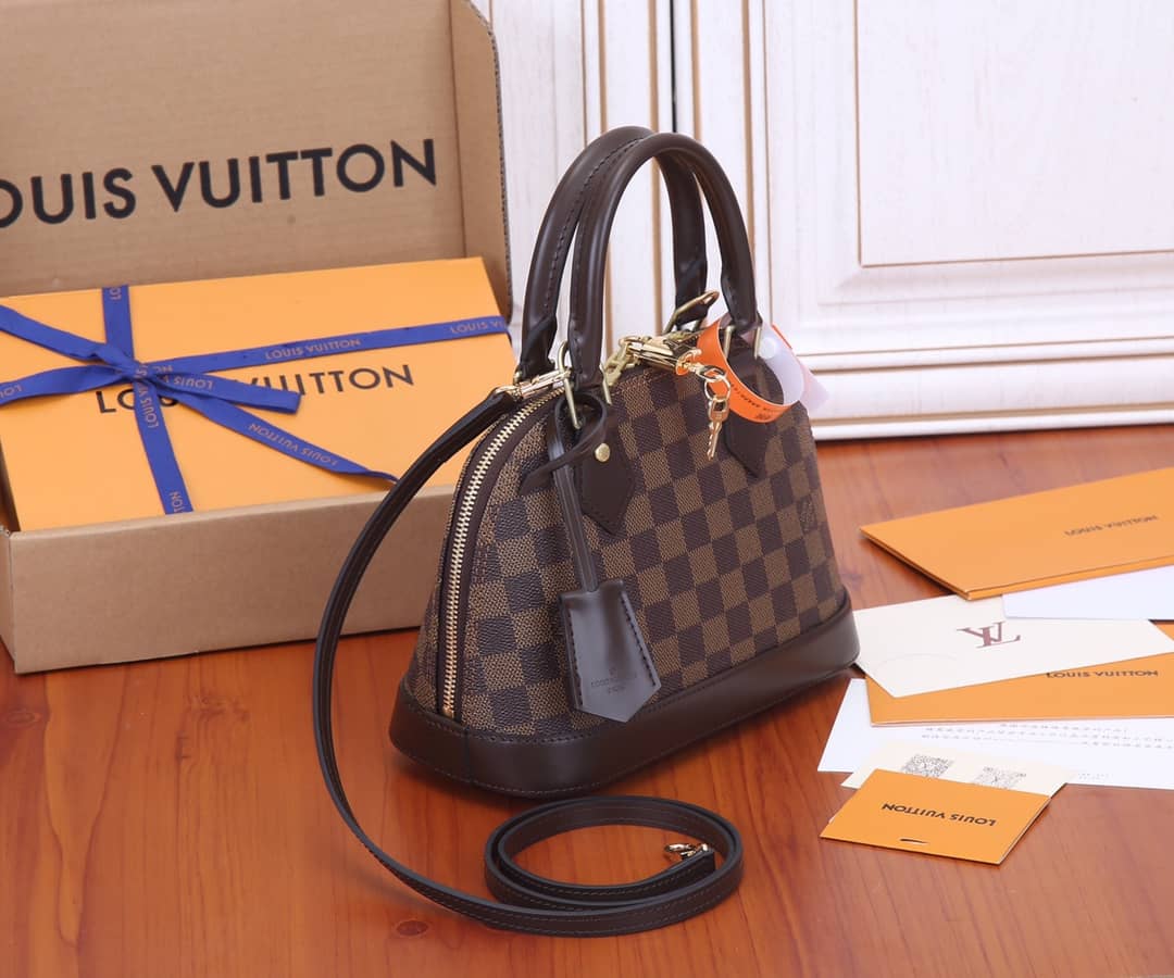 Louis Vuitton Alma BB Damier Ebene Canvas Replica Tote N41221